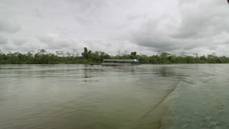 Amazonian-river-passenger-boat-speeds-by
