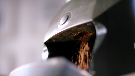 A-coffee-grinder-grinds-coffee-in-slowmotion