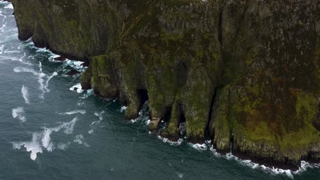 Beautiful-Sea-Cliff-Coastline-on-Horn-Head-Peninsula,-Ireland---Aerial