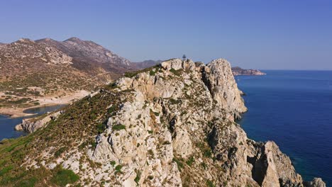 Relief-Terrain-Of-Aegean-Seashore-With-Slopes-And-Precipice-On-Both-Sides