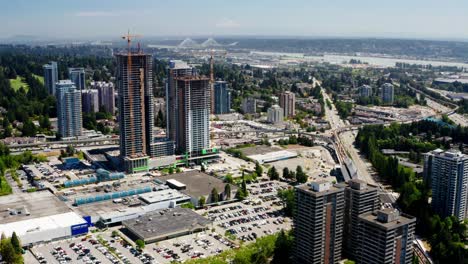 City-of-Lougheed-Shopping-Centre-And-Metro-Station-In-Burnaby,-Lower-Mainland-In-BC,-Canada