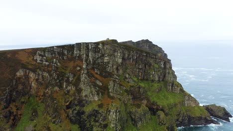 Massive-Sea-Cliffs-of-Horn-Head-on-the-Ocean-Coast-of-Ireland---Aerial