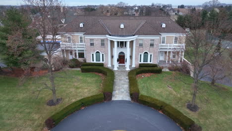 Aerial-of-home-stately-sprawling-mansion