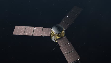 Juno-Space-Probe-Flying-by-in-Outer-Space