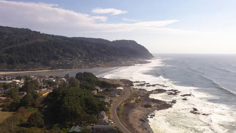 4k-Drohnenansicht-Der-Wunderschönen-Küste-Von-Oregon