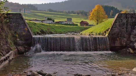 River-flowing-down-the-Mountain-and-Hills-around-the-Kronberg-in-Appenzell-in-Switzerland