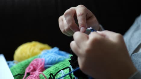 Crocheting-coloured-product