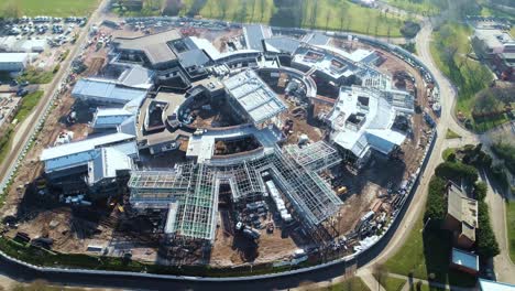 Orbital-aerial-shot-of-a-new-medium-secure-hospital-under-construction-in-Merseyside-in-2019