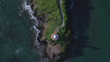 aerial-top-shot-of-elegant-Gazebo-at-the-senator-resort,-Puerto-Plata,-Dominican