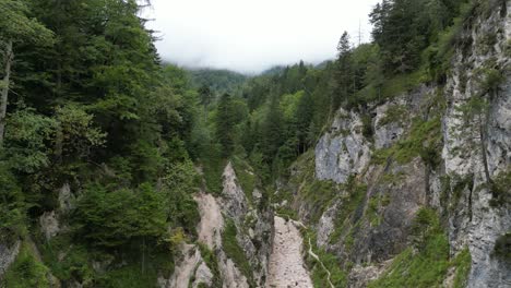 Ausgetrocknetes-Flussbett-Almachschlucht-Bayerische-Alpen-Deutschland