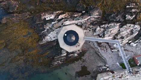 Top-down-aerial-of-lighthouse