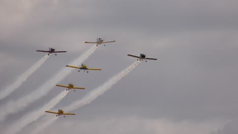 formation-flight-of-propellor-driven-aircraft
