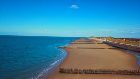 Drone-shot-of-the-beach-in-Holland