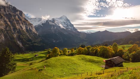 Timelapse-of-lenticularis-clouds-in-front-of-mount-Eiger-in-Grindelwald-in-the-Swiss-Alps