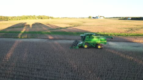 A-farmer-harvests-a-crop-of-soybeans-in-Northeast-Wisconsin