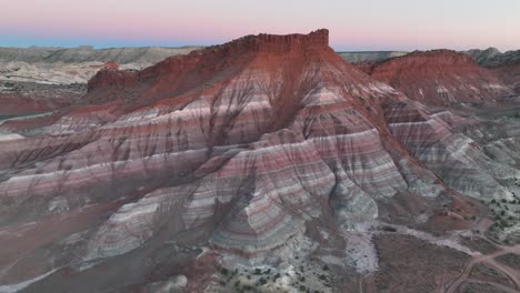 Sandstone-Rock-Mountain-In-Old-Paria-Canyon,-Utah---aerial-drone-shot
