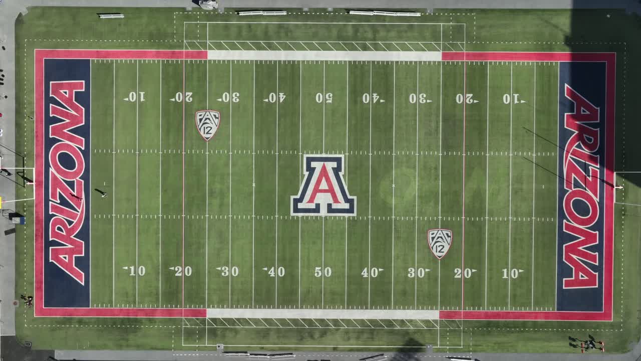 Premium stock video - Overhead view of arizona stadium with artificial ...