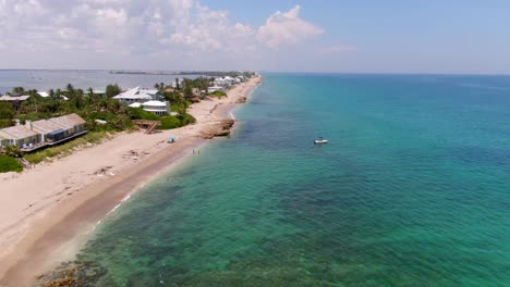 Wide-aerial-panorama-of-Bathtub-beach-on-east-coast-Florida