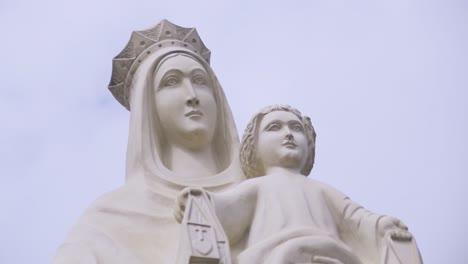 Virgin-mary-white-statue-close-up-from-colombia