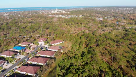 4K-Drone-Video-of-Hurricane-Damage-of-Homes-in-Stillwater-Neighborhood-of-Englewood,-Florida---09