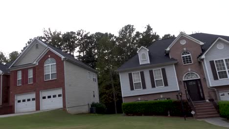 douglasville,-georgia,-neighborhood,-Atlanta,-residential,-houses,-homes,-driveway,-ride-by,-evening-drive