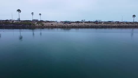 drone-view-flying-close-to-the-water-Carlsbad-lagoon