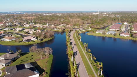 4K-Drone-Video-of-Hurricane-Damage-of-Homes-in-Stillwater-Neighborhood-of-Englewood,-Florida---12