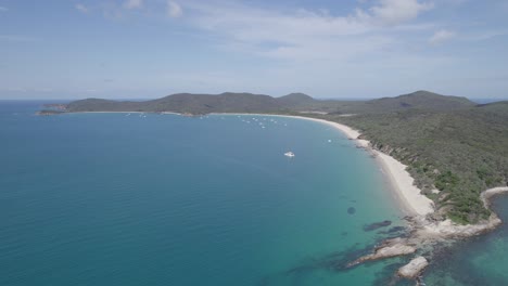 Panoramic-View-Of-Great-Keppel-Island-In-Queensland,-Australia