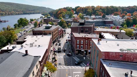 Low-Angle-street-aerial-Brattleboro-Vermont