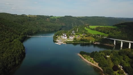 Drone-shot-of-the-reservoir-of-Luxemburg