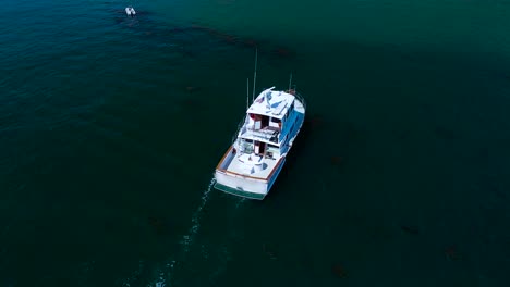 Ein-Boot,-Das-Im-Seichten-Wasser-In-Der-Bucht-Von-San-Diego-Sitzt