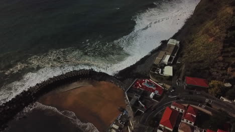 Drone-shot-of-the-beach-of-Madeira