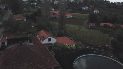 Drone-shot-of-a-small-village-in-Portugal