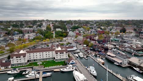 aerial-pullout-to-harbor-at-newport-rhode-island