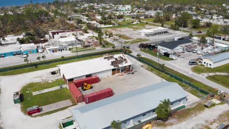 4K-Drone-Video-of-Businesses-Damaged-by-Hurricane-in-Englewood,-Florida---13