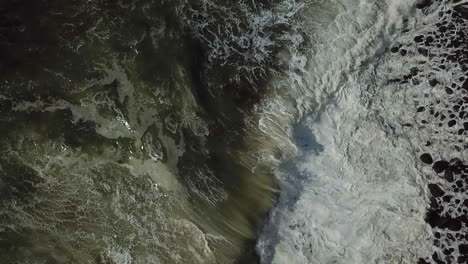 Drone-shot-of-the-waves-of-Madeira