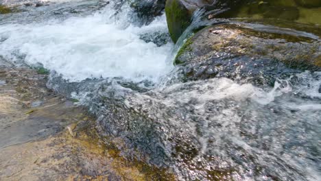 Streams-of-crystal-clear-waterfall-water