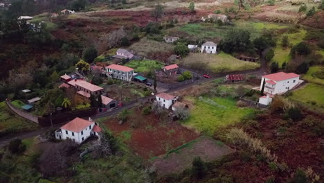 Drone-shot-of-a-little-village-in-Madeira