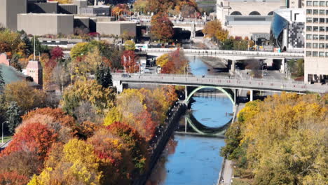 Aerial-view-of-rideau-canal-autumn-zoom-lens