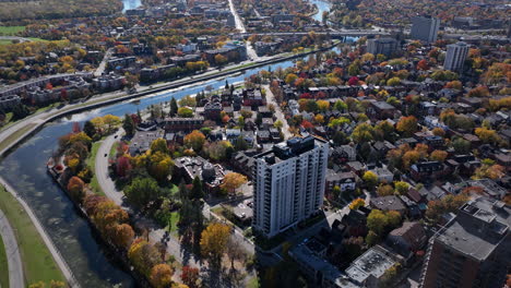 Ottawa-centretown-aerial-autumn-skyline