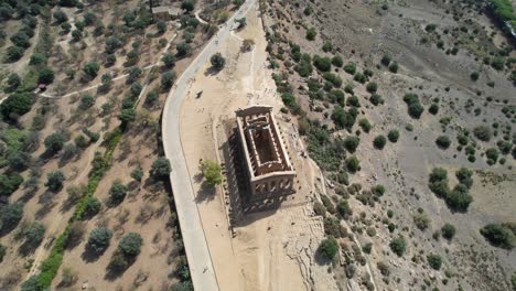 Luftaufnahme-Per-Drohne-Aus-Dem-Griechischen-Tempel-Von-Agrigento