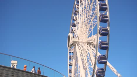 People-Standing-Next-to-a-Ferris-Wheel