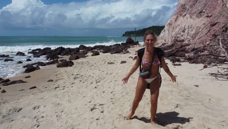 Beautiful-Girl-Dancing-on-Brazilian-Beach