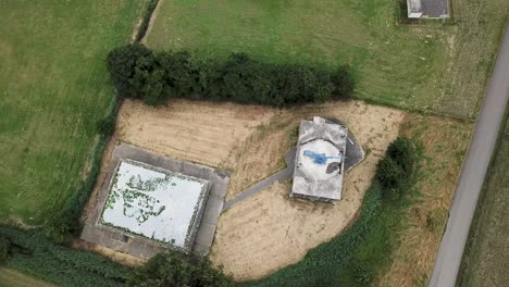 German-World-War-Two-bunker-in-Groningen-The-Netherlands-form-a-drone-perspective