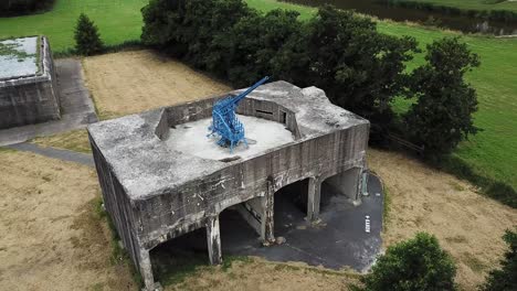 Fiemel-Batterij,-bunker-in-The-Netherlands-from-drone-perspective