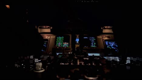 Unique-close-view-of-a-jet-cockpit-during-a-night-flight-of-engine-throttles-and-flight-instruments