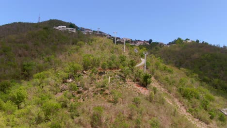 Tortola-mountains-and-funicular-railway-in-UK-Virgin-Islands