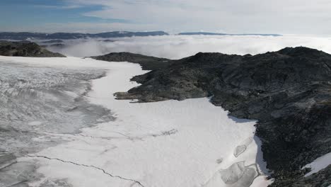 Luftaufnahme-Des-Hardangerjøkulen-gletschers-Und-Der-Umliegenden-Berge-In-Norwegen