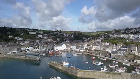 Drone-flyback-of-Mevagissey-Harbour-in-Cornwall