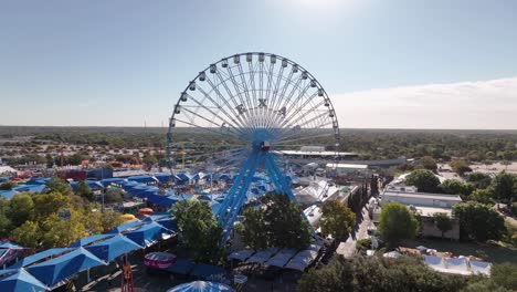 Drone-rotating-around-Texas-State-Fair-Ferris-Wheel